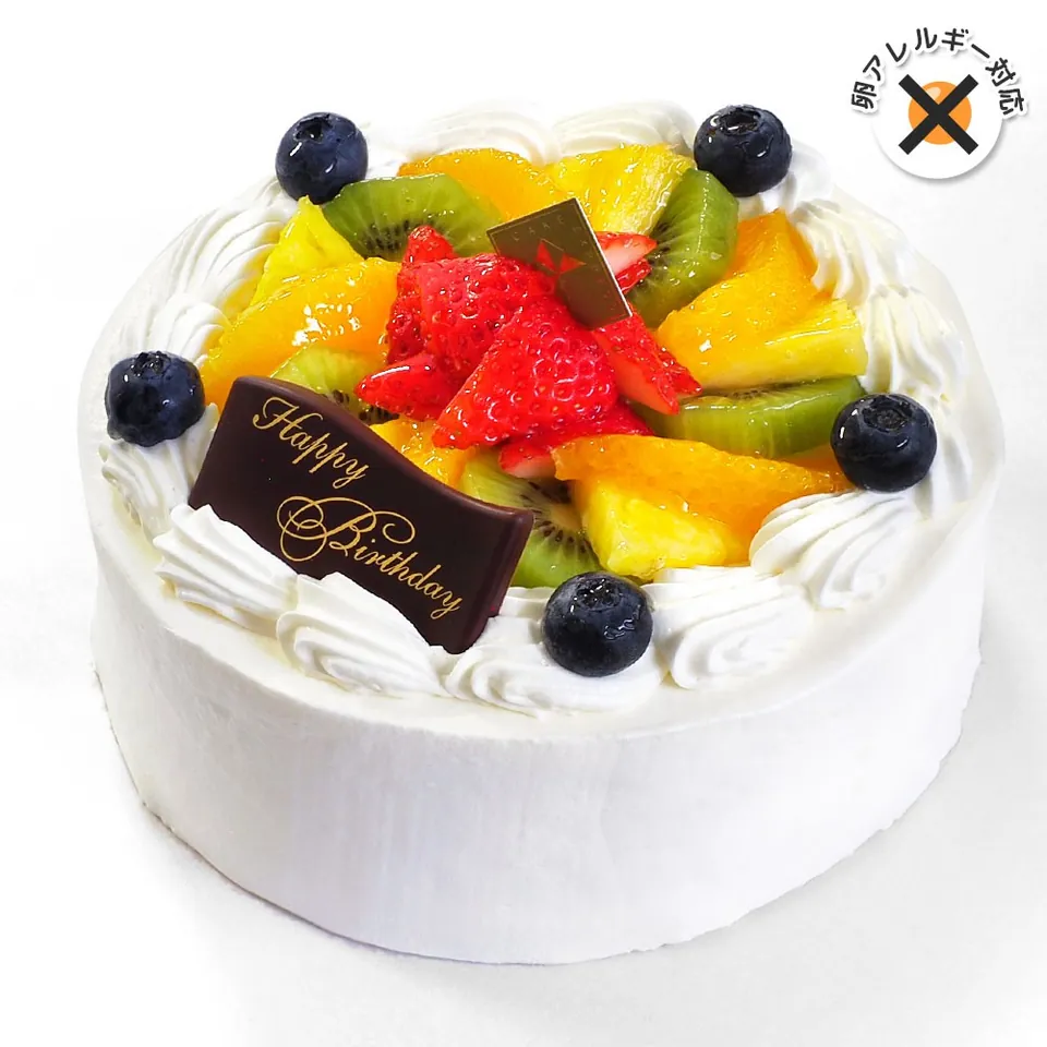 CAKE EXPRESSの卵不使用 フレッシュフルーツ乗せ生クリームショートケーキ