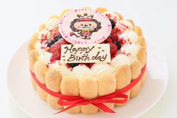パティスリー ソンヌフのイラスト入り生クリームデコレーション