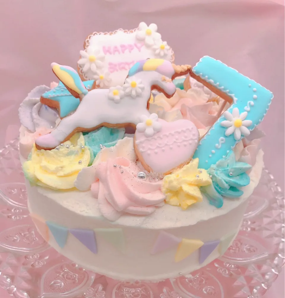 予約専門菓子店Daisyのユニコーンケーキ 4号