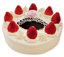 アップルハウスの生クリームのデコレーションケーキ