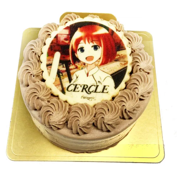 西洋菓子セルクルのイラストクッキーチョコケーキ 4号