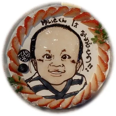 パティスリーぴかっその似顔絵ケーキ