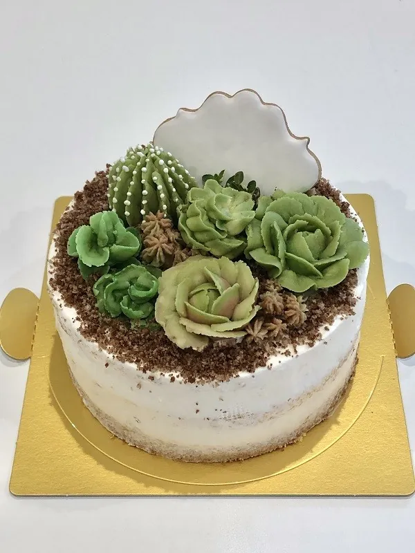 オーダーケーキ For youの多肉風ケーキ