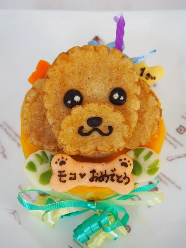 ドッグラボバブル・ブーの似顔絵 犬用ケーキ 9cm（米粉仕様）