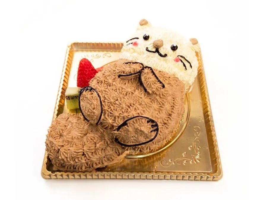 リュバンの動物をかたどった立体のケーキ（トイケーキ）