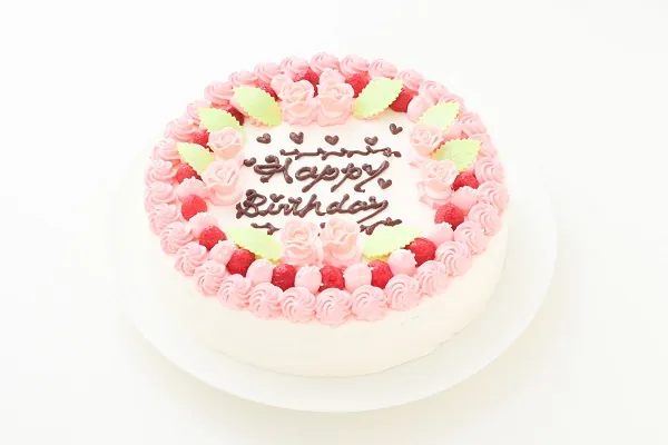 BCCスイーツ 生クリームケーキ ピンク 8号