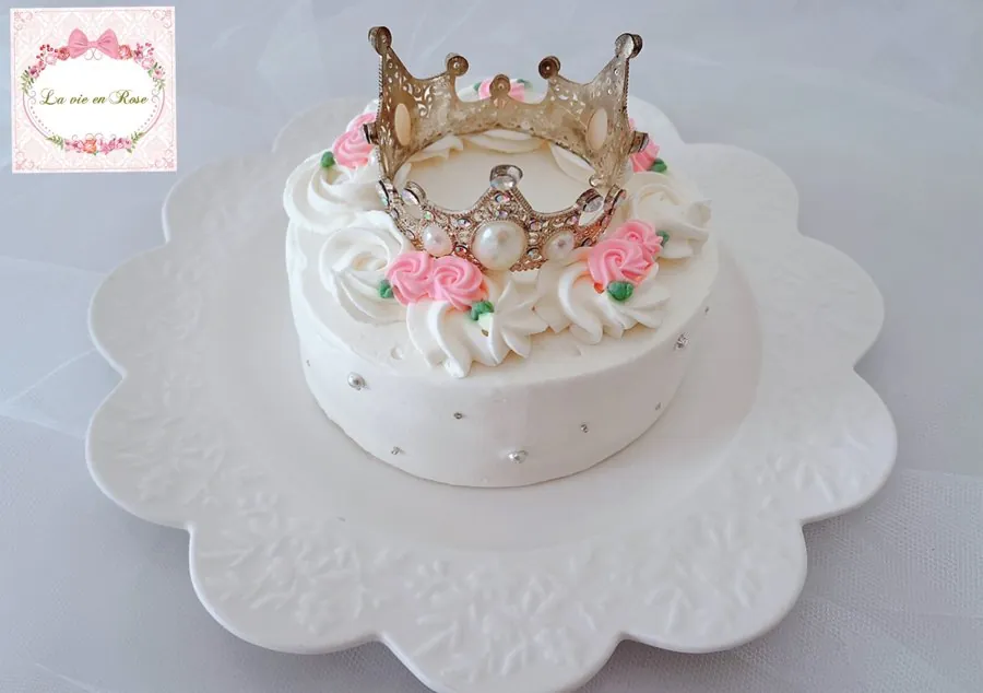 La vie en Roseのプリンセスティアラケーキ4号
